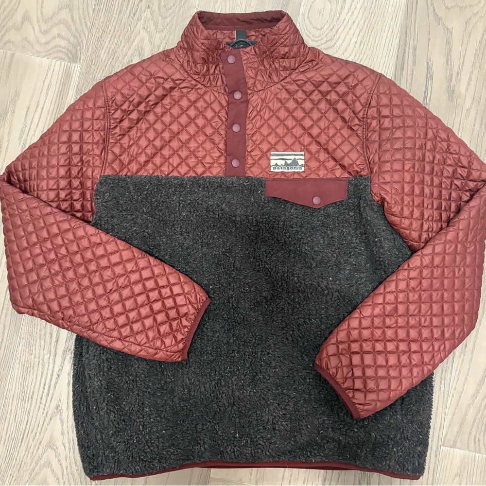 Patagonia Quilted Long Sleeve Pull over Snap-T Puffer Jacket Women’s Size Large